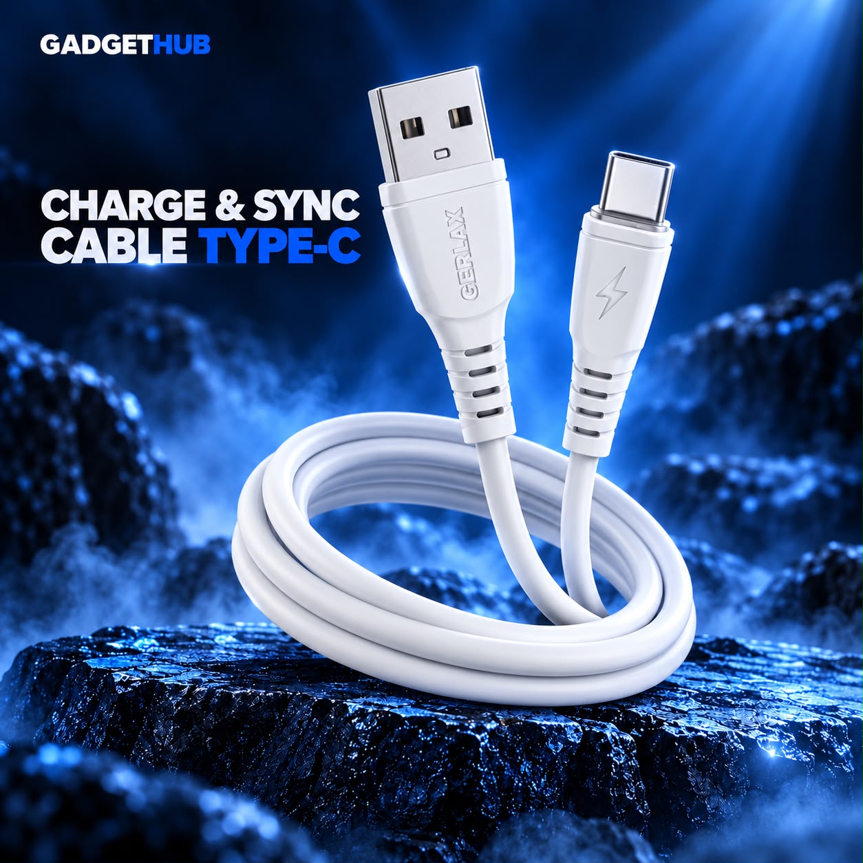 GERLAX D9T USB-A to Type-C Fast Charging & Data Cable – 3A, 1M