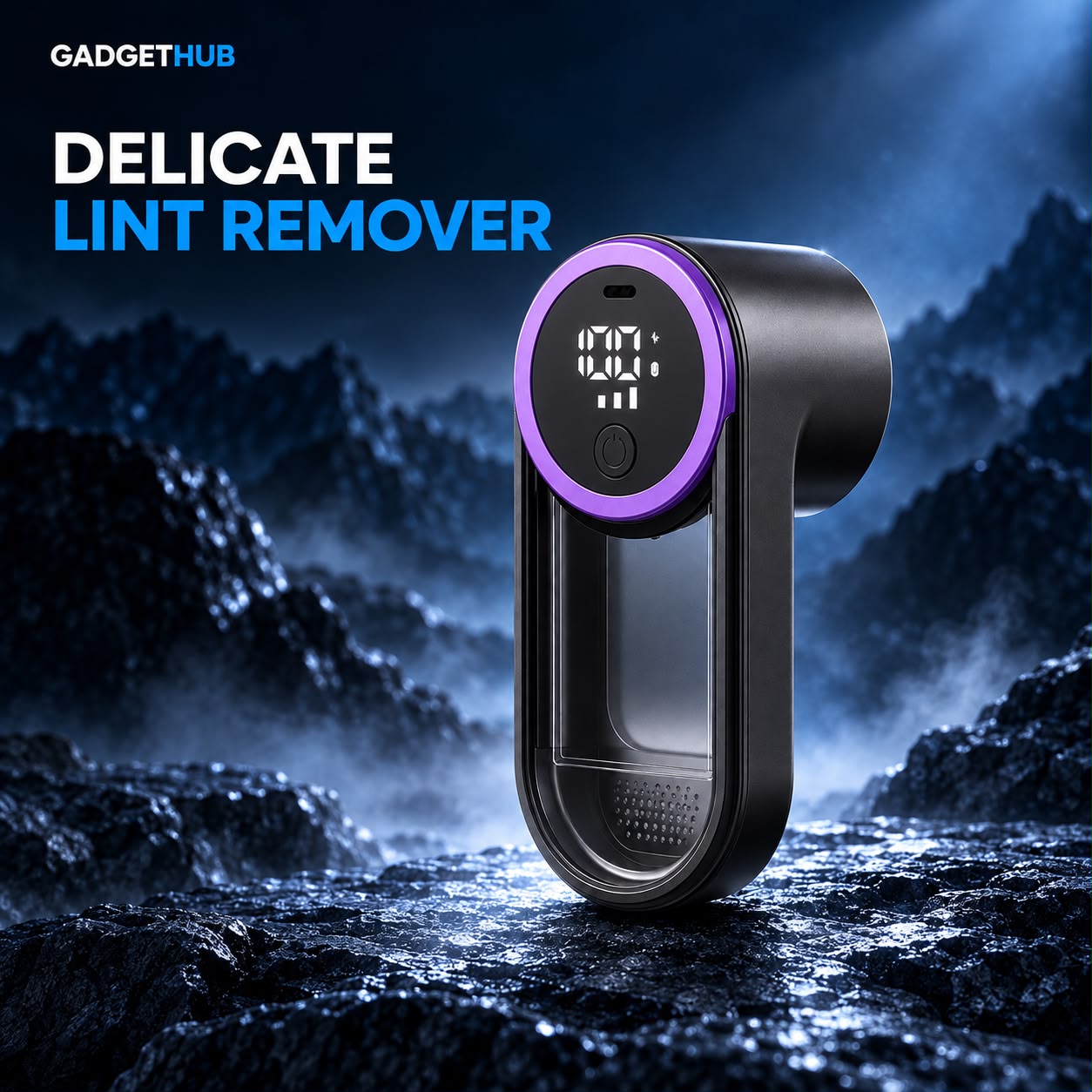 Rechargeable Electric Lint Remover – Digital Display Fabric Shaver