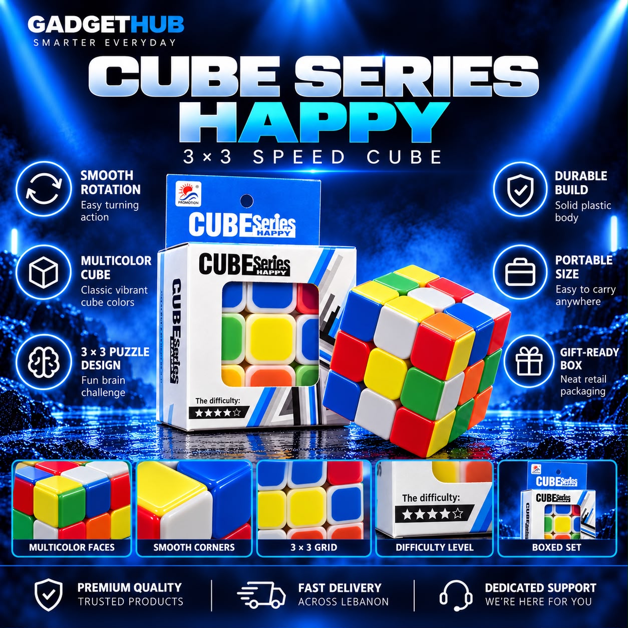 Promotion CUBE Series HAPPY 3x3 Speed Cube