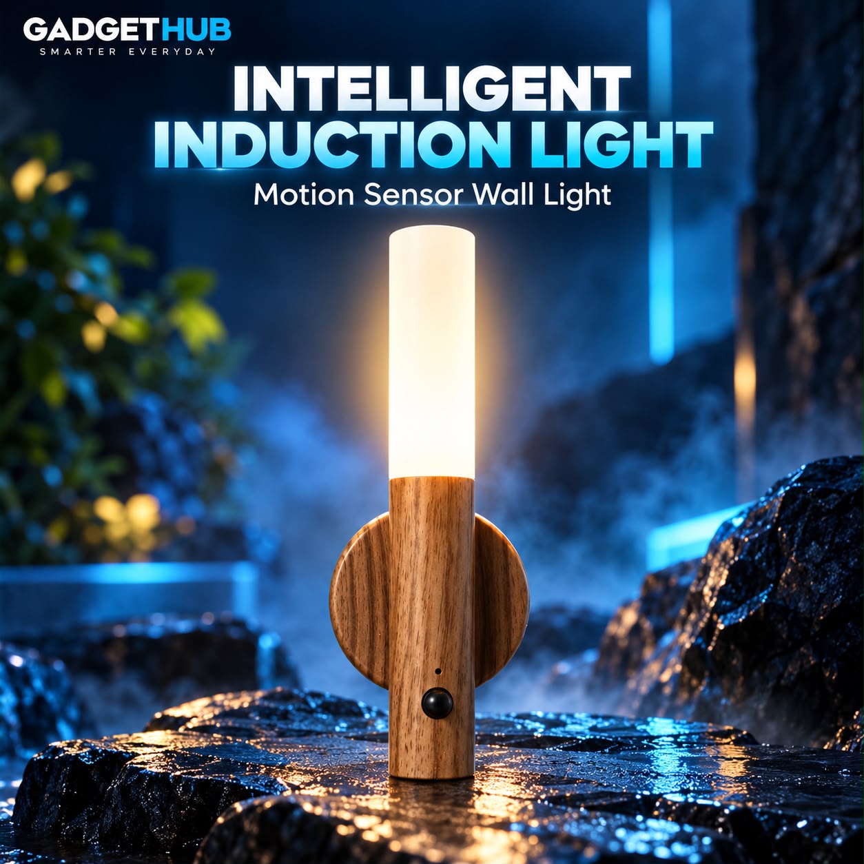 Rechargeable Intelligent Induction Wall Light – Motion Sensor, Magnetic Base & Warm LED